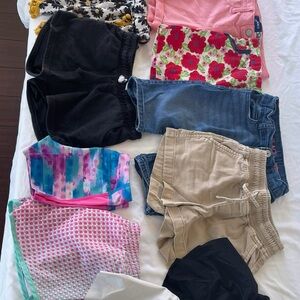 Lot of 12 pairs of Girls Shorts. Size 6 and 6/7